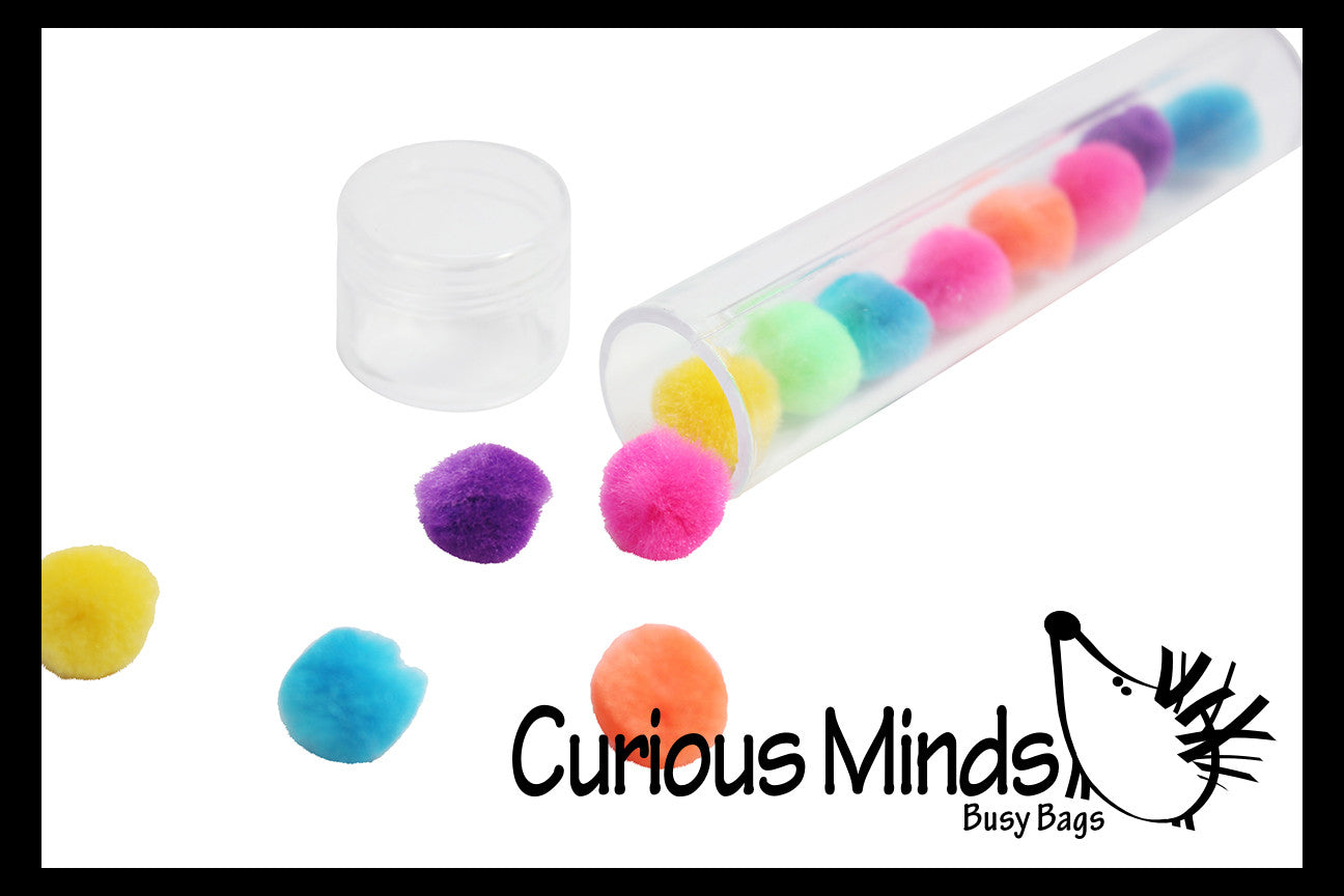 LAST CHANCE - LIMITED STOCK  - SALE -  Simply a Tube and Poms Toddler Busy Bags