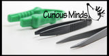 Set of 3 Safety Plastic Tweezers for Children - Fine Motor Tools, Occupational Therapy, Special Needs, Sensory Bin, Preschool Tools