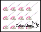 LAST CHANCE - LIMITED STOCK - Unique 3D Unicorn Eraser With Pencil Horn - Eraser is Pencil Holder - Novelty and Functional Adorable Eraser Novelty Prize, School Classroom Supply