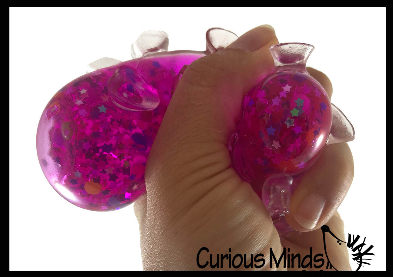 LAST CHANCE - LIMITED STOCK - Unique Urchin Stress Ball - Gel Filled Ball With Octopus Suction Cup Texture - Squishy Gooey Squish Sensory Squeeze Balls