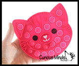 Large Cat Valentines Day Bubble Popper Fidget Toy - Fun Party Favor Toy - Heart Love Kitty