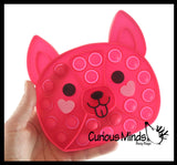Large Dog Valentines Day Bubble Popper Fidget Toy - Fun Party Favor Toy - Heart Love