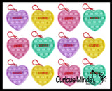 Conversation Heart Valentines Day Bubble Popper Fidget Toy - Fun Party Favor Toy - Heart Love