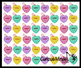 Conversation Heart Valentines Day Bubble Popper Fidget Toy - Fun Party Favor Toy - Heart Love