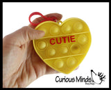 Conversation Heart Valentines Day Bubble Popper Fidget Toy - Fun Party Favor Toy - Heart Love