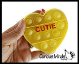 Conversation Heart Valentines Day Bubble Popper Fidget Toy - Fun Party Favor Toy - Heart Love