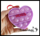 Conversation Heart Valentines Day Bubble Popper Fidget Toy - Fun Party Favor Toy - Heart Love