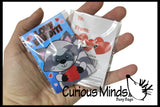 LAST CHANCE - LIMITED STOCK  - Cute Animal Buttons Valentines Day Cards for Kids - Unique Pins