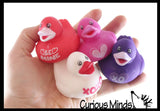 Valentines Day Rubber Ducky Toy - Fun Party Favor Toy - Heart Love Duckies