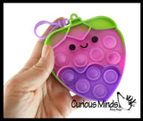 Set of 2 Valentine Bubble Poppers - Strawberry & Unicorn Valentines Day Bubble Popper Fidget Toy - Fun Party Favor Toy - Heart Love - Fun Party Favor Toy (Random Colors)