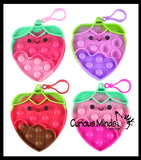 Chocolate Covered Strawberry Valentines Day Bubble Popper Fidget Toy - Fun Party Favor Toy - Heart Love