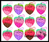 Chocolate Covered Strawberry Valentines Day Bubble Popper Fidget Toy - Fun Party Favor Toy - Heart Love