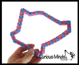 LAST CHANCE - LIMITED STOCK  - SALE - Large Wacky Tracks Click And Snap Fidget Toy - Chain Track - Bend and Twist In Wacky Crazy Shapes Puzzle