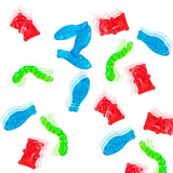 LAST CHANCE - LIMITED STOCK - SALE  -  Wally Crawly Gummy Candy Theme Sticky Wall and Window Clinging Walker Balls Tumblers Crawlers -  Fun Small Toy Prize Assortment Ceiling Toy