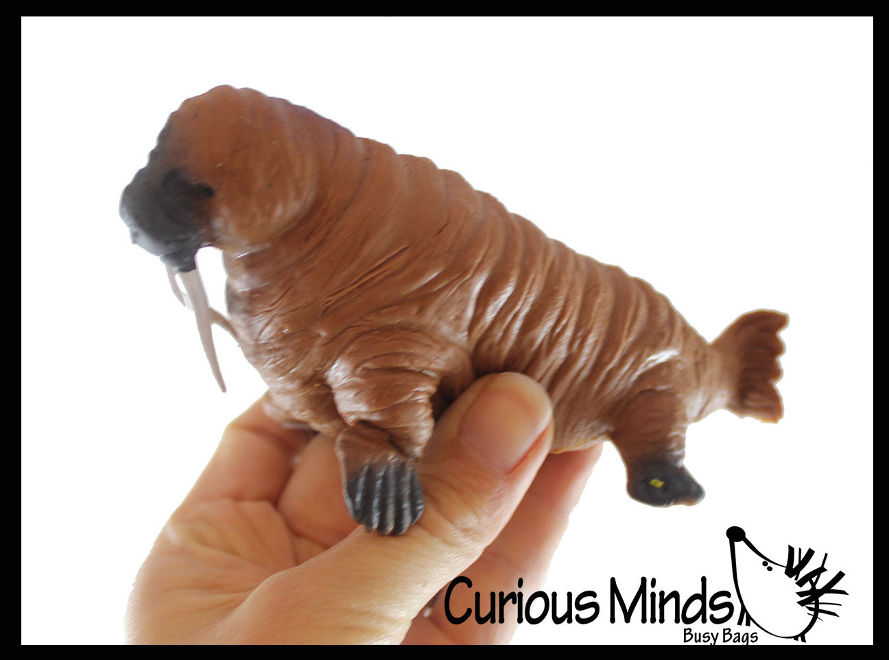 Walrus Stretchy and Squeezy Toy - Crunchy Bead Filled - Fidget Stress Ball