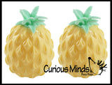 Pineapple Fruit Water Bead Filled Squeeze Stress Ball  -  Sensory, Stress, Fidget Toy