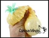 Set of 3 Cute Pineapple Stress Balls -  Sensory, Stress, Fidget Toy Super Soft - Water Bead - Foam - Fruit