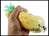 Pineapple Fruit Water Bead Filled Squeeze Stress Ball  -  Sensory, Stress, Fidget Toy