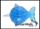 Narwhal Water Bead Filled Squeeze Stress Ball  -  Sensory, Stress, Fidget Toy