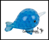 Narwhal Water Bead Filled Squeeze Stress Ball  -  Sensory, Stress, Fidget Toy