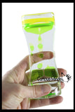 Set of 2 Bubble Spiral Liquid Dripping Timer - Calm Down Jar - Soothing and Calming Motion - Liquid Timer Sensory Office Desk Toy - Visual Stimulation