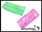 Set of 2 Different Jumbo Water Trick Snakes - Filled with Sparkle Streamers and Water Beads - Stress Toy - Slippery Tricky Wiggly Wiggler Tube - Squishy Wiggler Sensory Fidget Ball