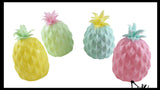 BULK - WHOLESALE - SALE - Colored Pineapple Fruit Water Bead Filled Squeeze Stress Ball  -  Sensory, Stress, Fidget Toy Fruit Pine Apple
