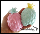 BULK - WHOLESALE - SALE - Colored Pineapple Fruit Water Bead Filled Squeeze Stress Ball  -  Sensory, Stress, Fidget Toy Fruit Pine Apple