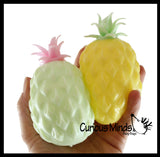 BULK - WHOLESALE - SALE - Colored Pineapple Fruit Water Bead Filled Squeeze Stress Ball  -  Sensory, Stress, Fidget Toy Fruit Pine Apple