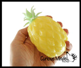 BULK - WHOLESALE - SALE - Colored Pineapple Fruit Water Bead Filled Squeeze Stress Ball  -  Sensory, Stress, Fidget Toy Fruit Pine Apple