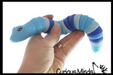 Snake and Alligator Fidgets - Set of 2 - Large Wiggle Crocodile Articulated Jointed Moving Creature Toy - Unique