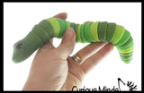 Snake and Alligator Fidgets - Set of 2 - Large Wiggle Crocodile Articulated Jointed Moving Creature Toy - Unique