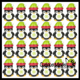 LAST CHANCE - LIMITED STOCK - Penguin with Snowflake Slow Rise Squishy Toy - Memory Foam Squish Stress Ball - Winter Christmas
