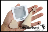LAST CHANCE - LIMITED STOCK - SALE  -  Wooden Geometric Solid Shapes Match with Matching Cards - Montessori 2 Part Card - Geometry Work