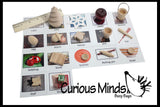 Montessori Object Match with Cards- Miniature Objects with Matching Cards - 2 Part Cards.  Montessori learning toy, language materials