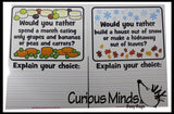 LAST CHANCE - LIMITED STOCK -  - SALE - 'Would You Rather' Writing Prompts Dry Erase Practice Pages - Language Arts Teacher Supply Centers