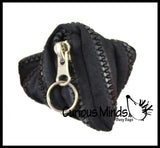 LAST CHANCE - LIMITED STOCK  - SALE - Zipper Pouch Change Purse Fidget with Functional Zippers -  Sensory Fidget Toy