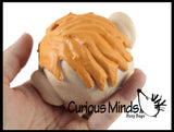 Pimple Face Squishy Stress Ball - Zit Popping Fun Fidget - Gross Pus Nerd Acne Face with White Heads - Blob Webby Mesh Ball - Squishy Fidget Ball