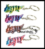 NEW - 3D Printed Axolotl Fidget Toy Keychain - Auditory Fun Wiggle Articulated