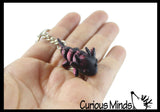 NEW - 3D Printed Axolotl Fidget Toy Keychain - Auditory Fun Wiggle Articulated