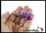 NEW - 3D Printed Axolotl Fidget Toy Keychain - Auditory Fun Wiggle Articulated