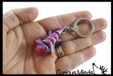 NEW - 3D Printed Axolotl Fidget Toy Keychain - Auditory Fun Wiggle Articulated