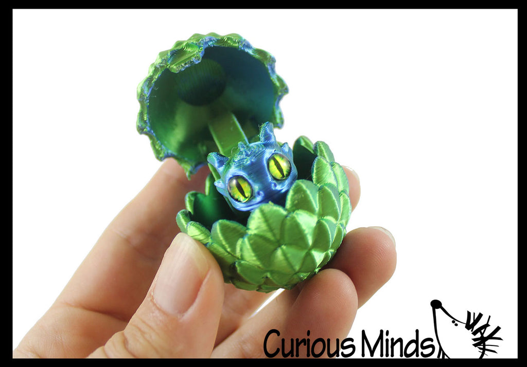 NEW - 3D Printed Baby Dragon in Egg Fidget Toy - Unique Sensory Toy Mini