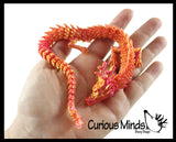 NEW - 3D Printed Large 12" Dragon Wiggle Articulated Jointed Moving Fidget Toy - Unique Sensory