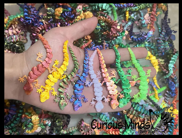 3D Printed Mini Gecko Lizard Wiggle Articulated Jointed Moving Fidget ...