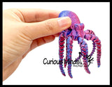 3D Printed Octopus Wiggle Articulated Jointed Moving Fidget Toy - Unique Sensory Toy