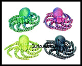 3D Printed Octopus Wiggle Articulated Jointed Moving Fidget Toy - Unique Sensory Toy