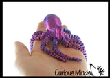 3D Printed Octopus Wiggle Articulated Jointed Moving Fidget Toy - Unique Sensory Toy