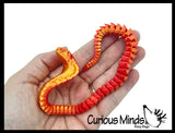 NEW - 3D Printed Large 10" Cobra Snake Wiggle Articulated Jointed Moving Fidget Toy - Unique Sensory
