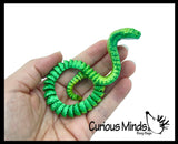 NEW - 3D Printed Large 10" Cobra Snake Wiggle Articulated Jointed Moving Fidget Toy - Unique Sensory
